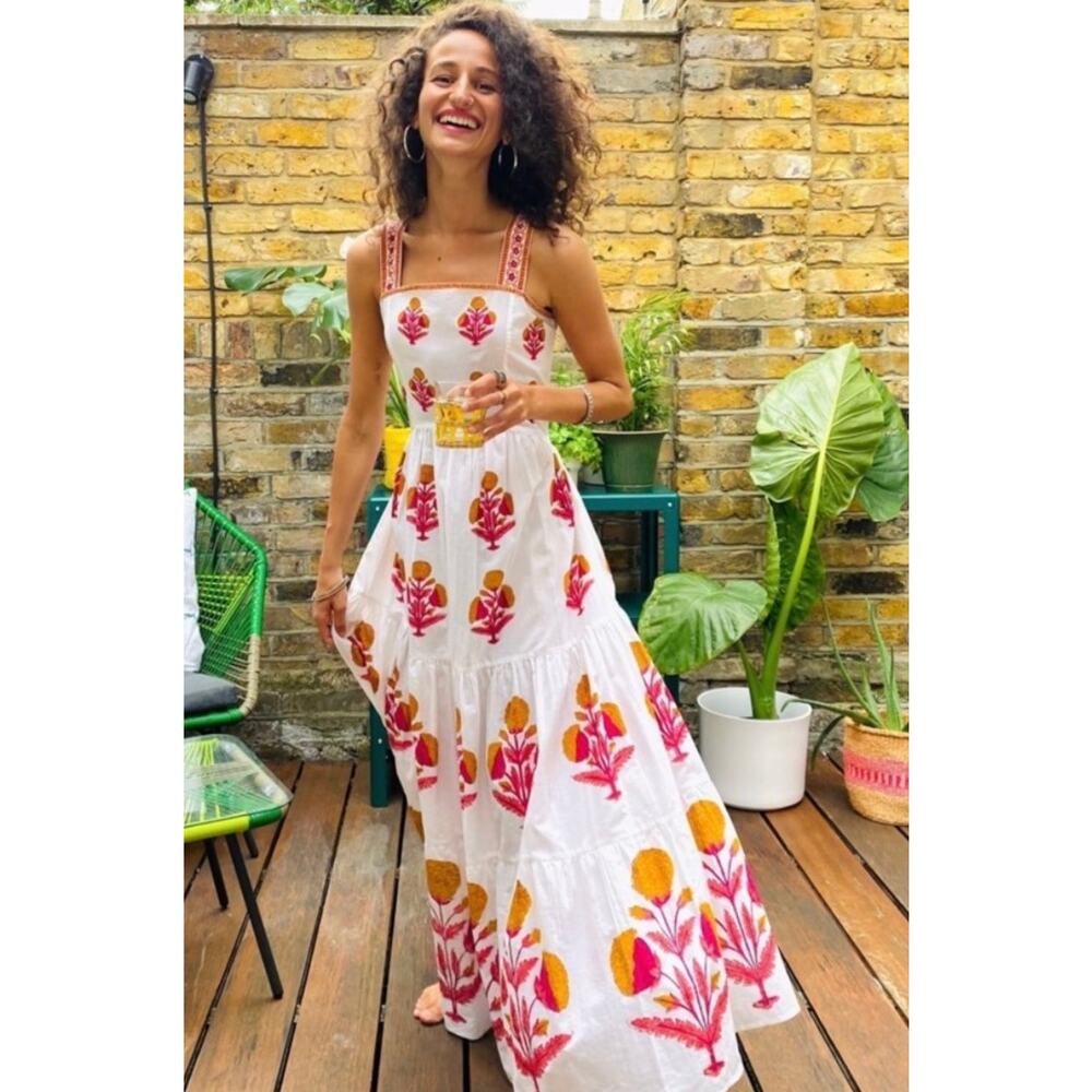 Pink City Prints Floral Maxi Sundress size XS/S